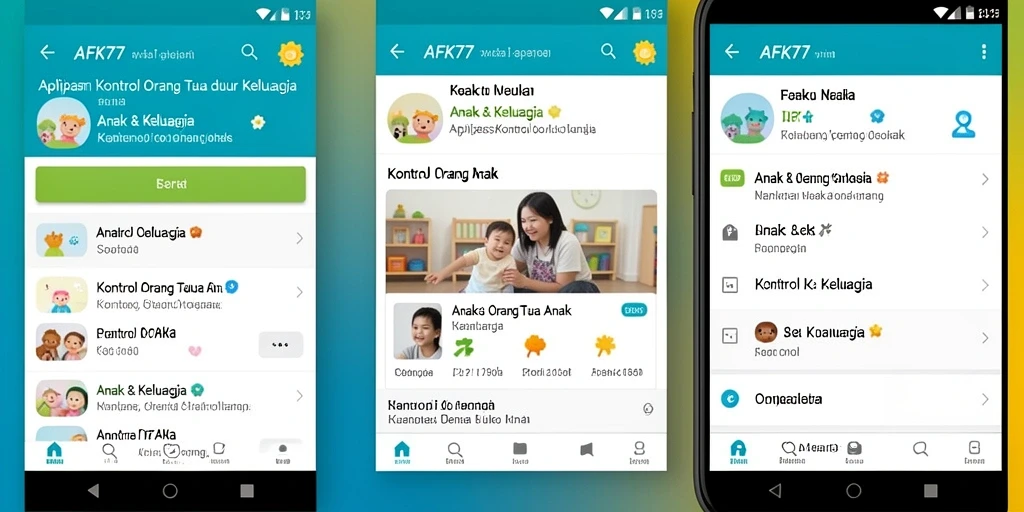Tampilan antarmuka AFK77 yang mudah dipahami untuk pemantauan anak.