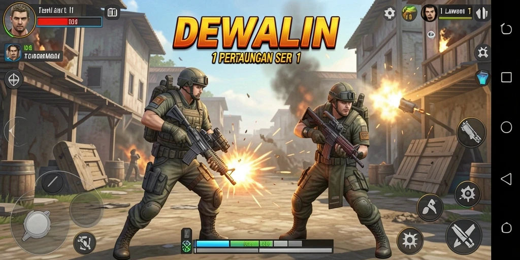 Antarmuka menarik DEWALIN dalam pertarungan 1 Lawan 1.