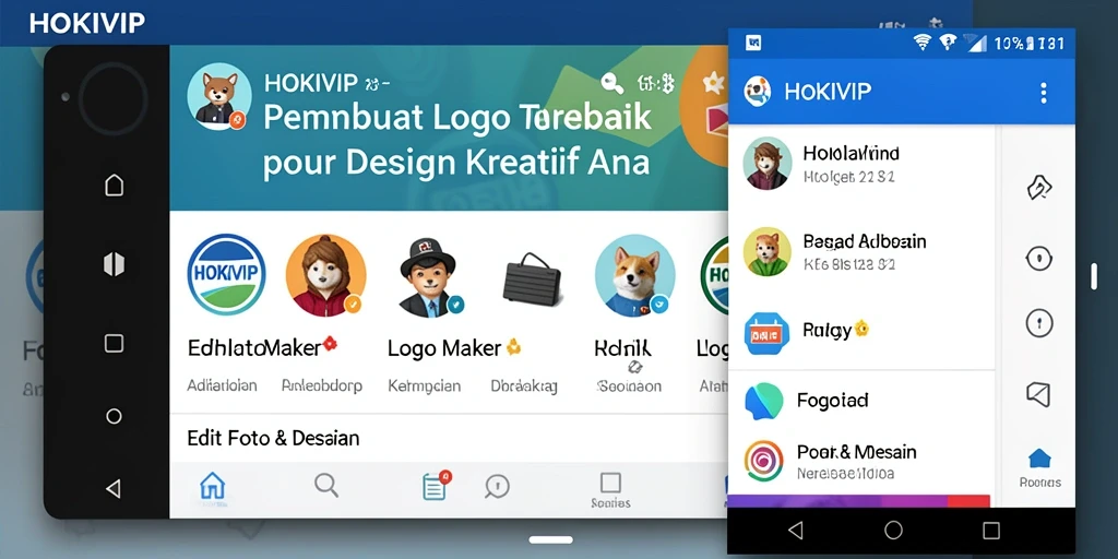 Tampilan antarmuka HOKIVIP yang ramah pengguna untuk membuat logo.