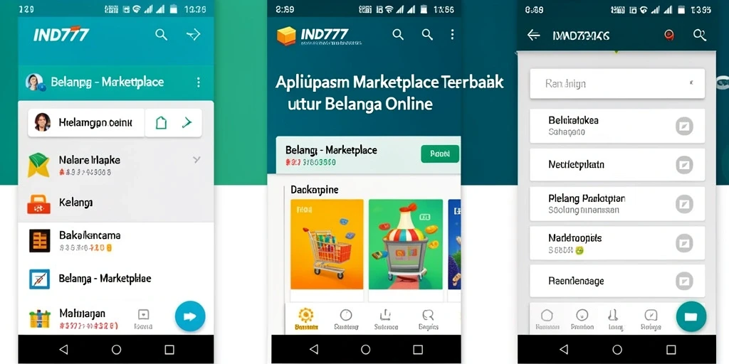Tampilan antarmuka utama IND777 dengan fungsi Marketplace yang menarik.