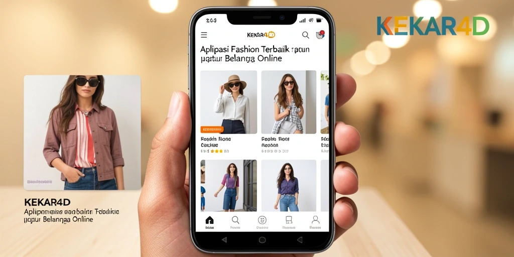 Antarmuka KEKAR4D yang stylish dan user-friendly untuk belanja fashion.