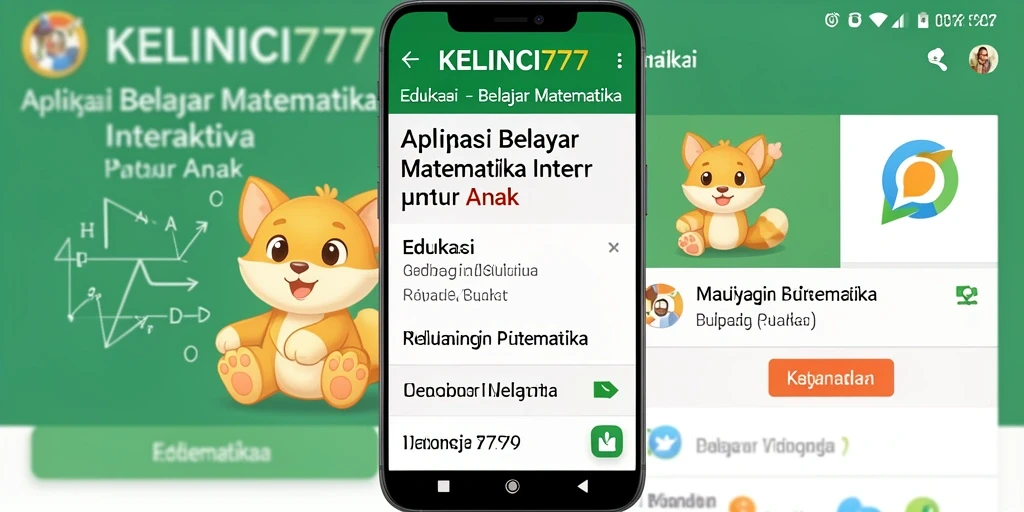 Antarmuka menarik dan interaktif untuk belajar matematika.
