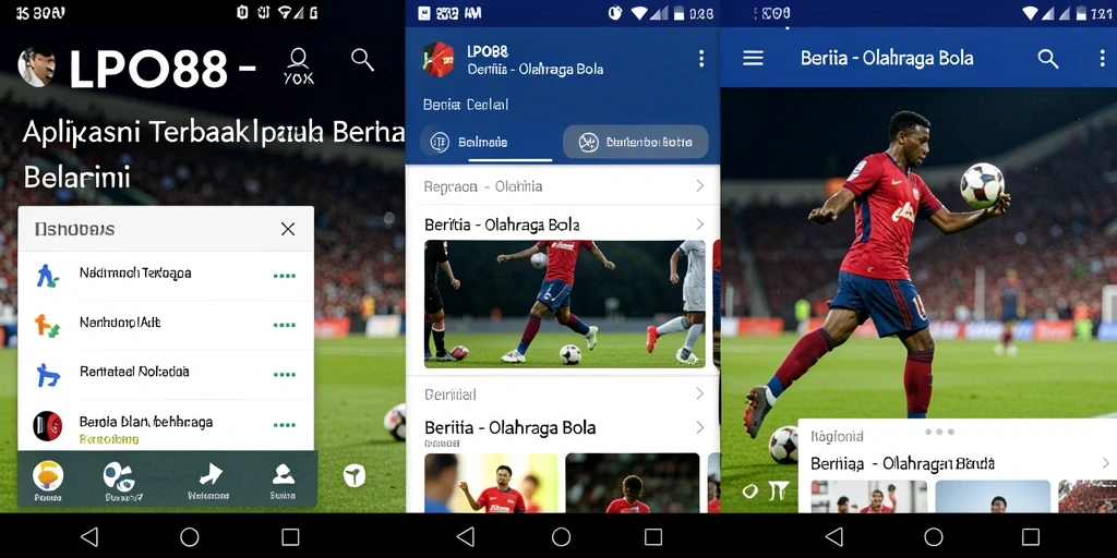 Screenshot antarmuka LPO88 dengan informasi terkini tentang olahraga bola.
